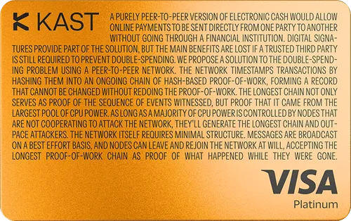 KAST Bitcoin Silver